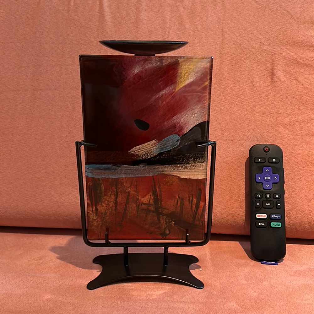 Red and Black Decorative Candle Holder